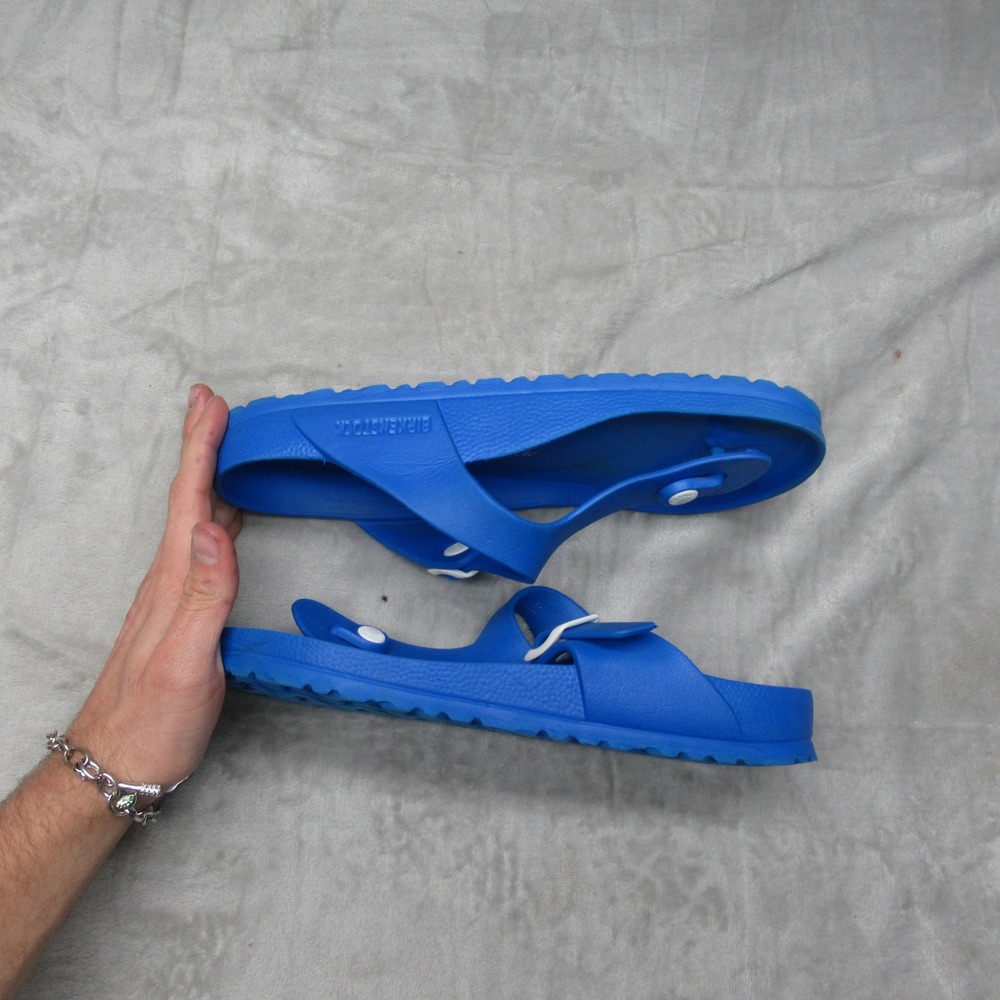 Birkenstock Unisex Sandals W8 M6 Blue Gizeh EVA Thong Adjustable Buckle Strap - Picture 4 of 13